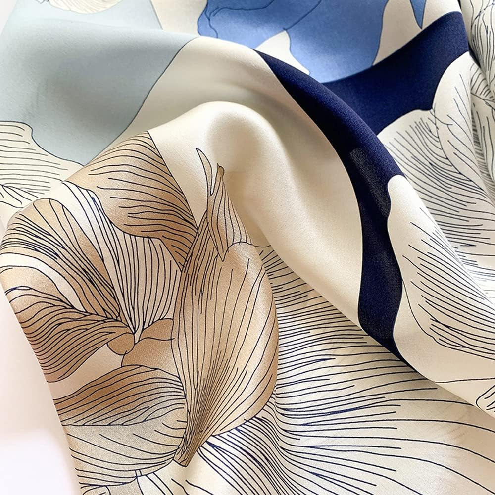100% Pure Mulberry Silk Scarf 27"'X27"(In) Square Scarf Head Scarf Neck Scarf Headscarf for Women with Gift Packed