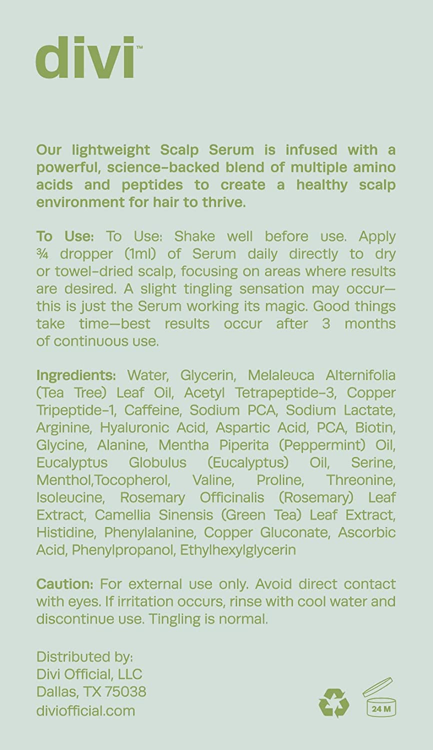 Scalp Serum, Revitalize and Detoxify, Aids against Hair-Thinning, Nourishes Hair Follicles, Detoxifies Product Build-Up
