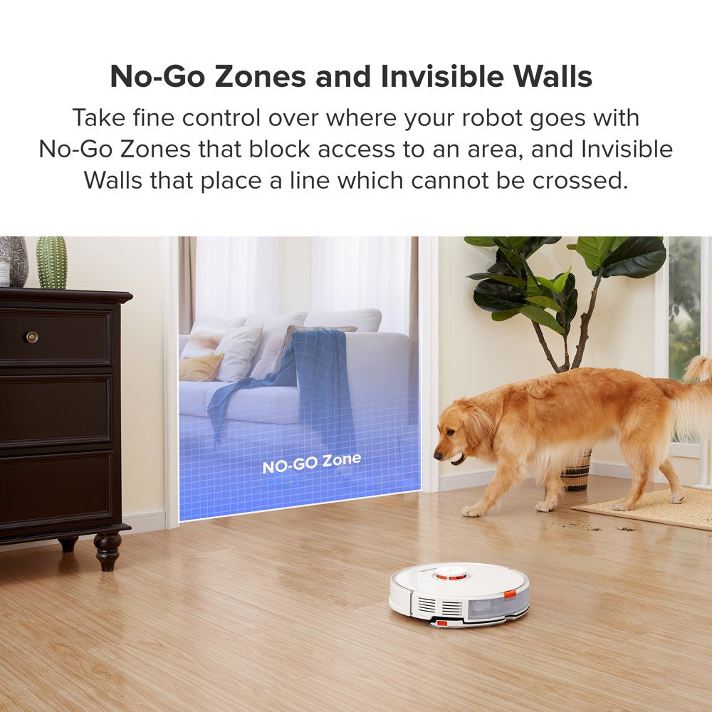 ® S7-WHT Robot Vacuum Cleaner with Sonic Mopping, Strong 2500PA Suction