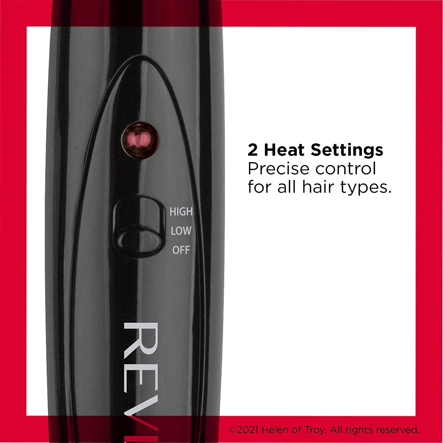 Revlon Silicone Bristle Heated Hair Styling Brush, Black, 1 Inch Barrel