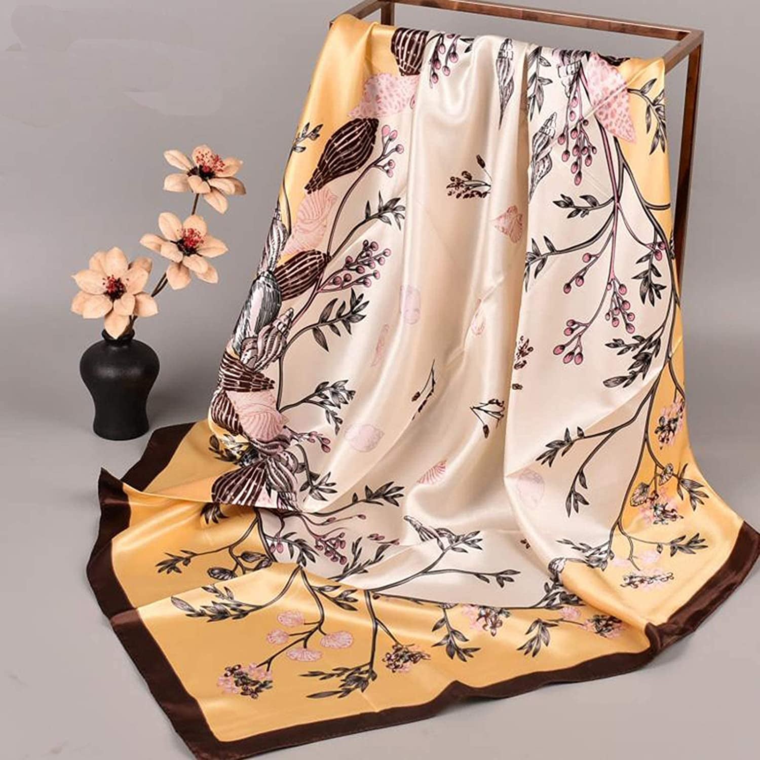 5PCS Large Satin Head Scarves - Silk Square like Neck Scarf Hair Wraps Headscarf for Sleeping Head Scarf Bundle 35 Inch