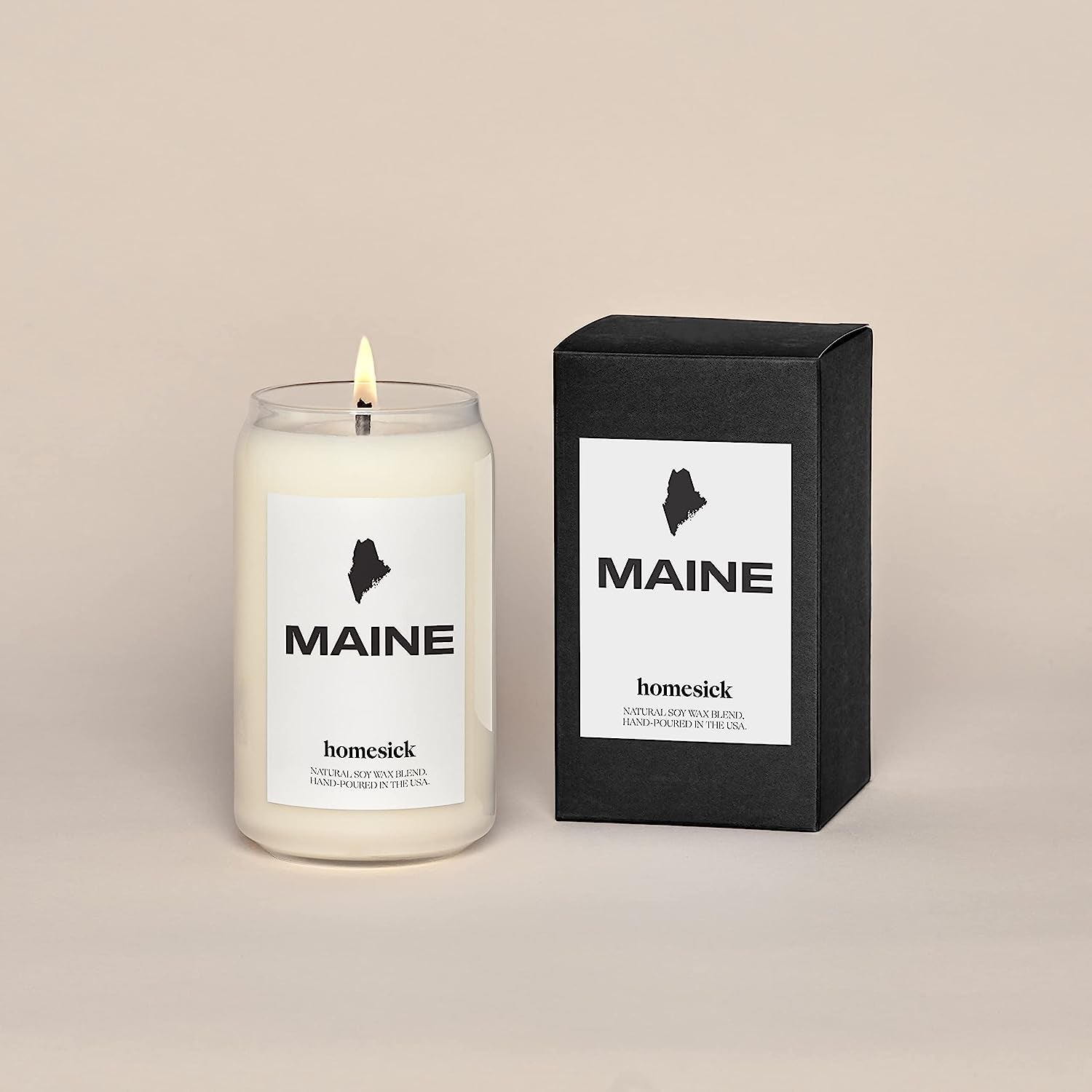 Premium Scented Candle, Maine - Scents of Lavender, Sandalwood, Patchouli, 13.75 Oz, 60-80 Hour Burn, Natural Soy Blend Candle Home Decor, Relaxing Aromatherapy Candle