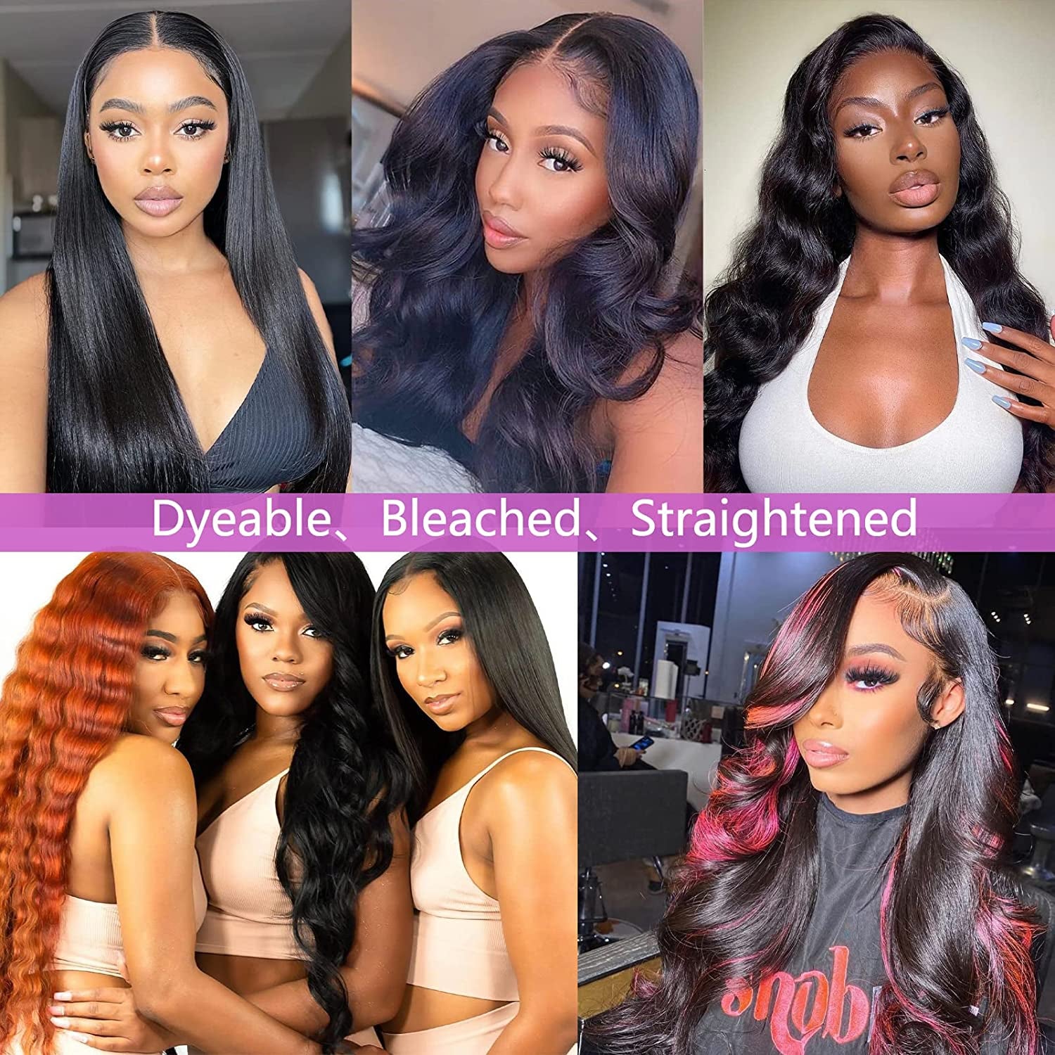 Body Wave Bundles 16 18 20 Inch 10A 3 Bundles Human Hair 100% Unprocessed Brazilian Virgin Human Hair Extensions Double Weft Anti-Shedding Bundles Natural Color Full and Thick