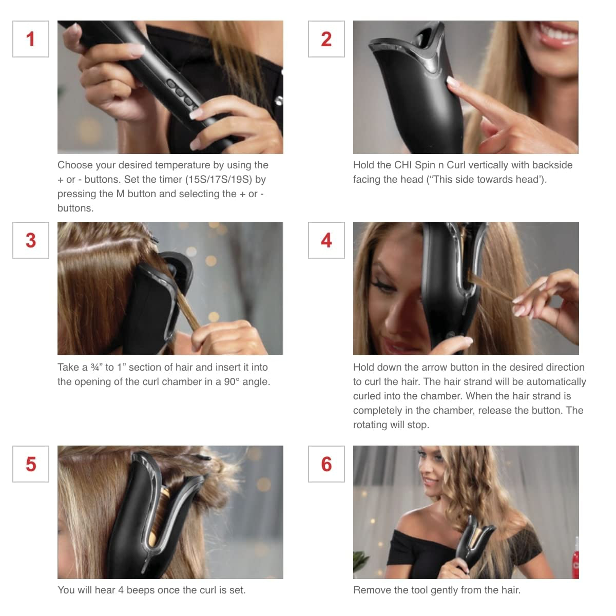 Spin N Curl Special Edition Rose Gold Hair Curler 1". Ideal for Shoulder-Length Hair between 6-16” Inches.
