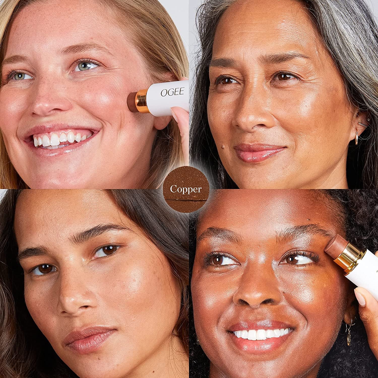 Face Stick Trio - Contour Stick Makeup Collection - Certified Organic Bronzer, Blush Stick, and Highlighter Stick for a Flawless Look