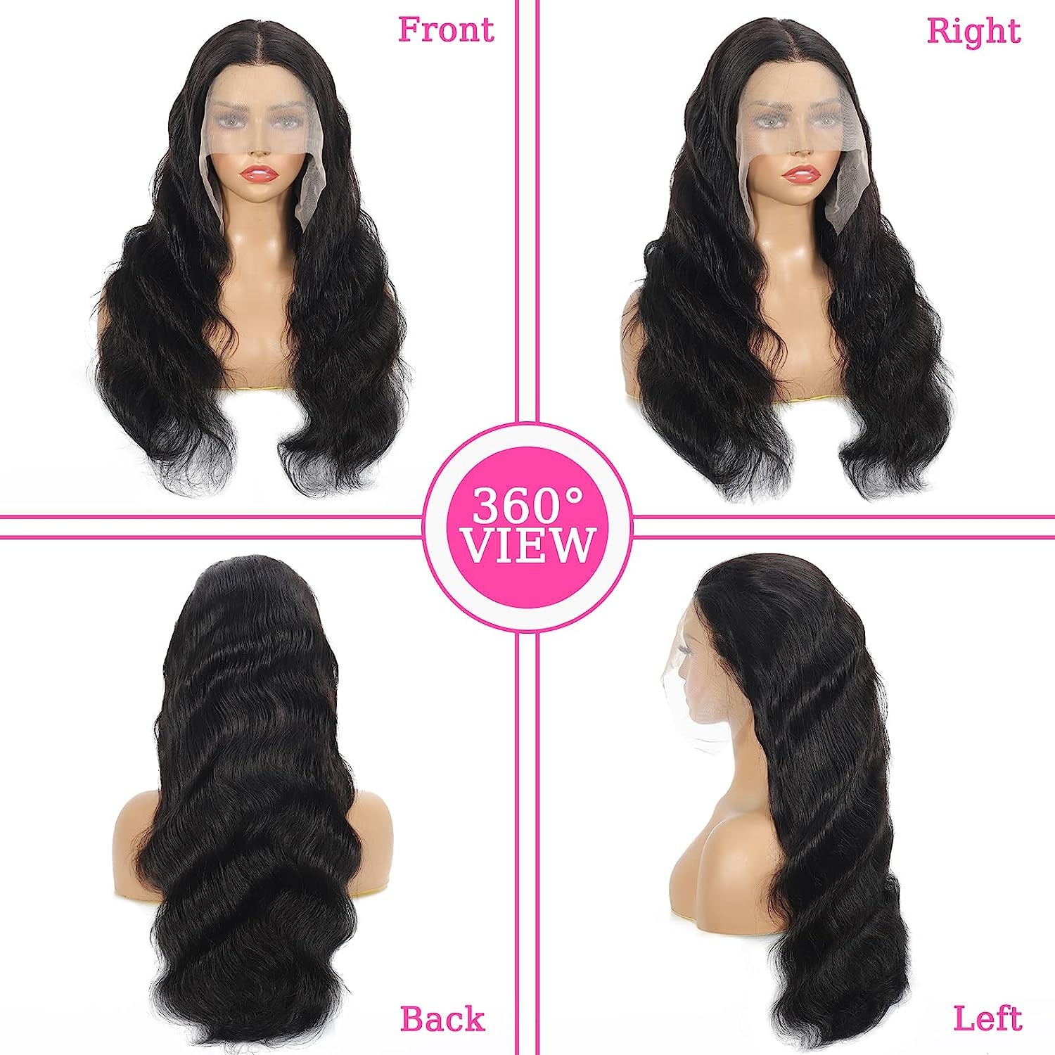 YELHADU Body Wave Lace Front Wigs Human Hair Pre Plucked 13X4 HD Lace Frontal Wigs Human Hair 150 Density Natural Black Wigs for Women Human Hair Lace Front Wig with Baby Hair Glueless 22 Inch