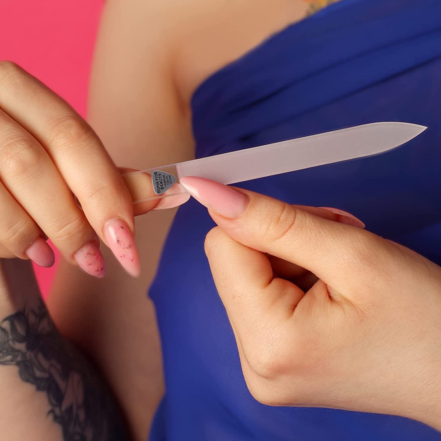 Glass Nail Files for Natural Nails by - Crystal Nail Filer Handcrafted in the Czech Republic