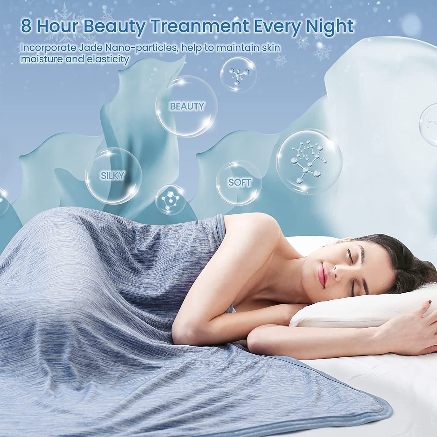 Revolutionary Cooling Blanket Absorbs Heat to Keep Adults/Children/Babies Cool on Warm Nights, Japanese Q-Max>0.4 Arc-Chill Cooling Fiber, 100% Cotton Backing, Summer Blanket for Night Sweat