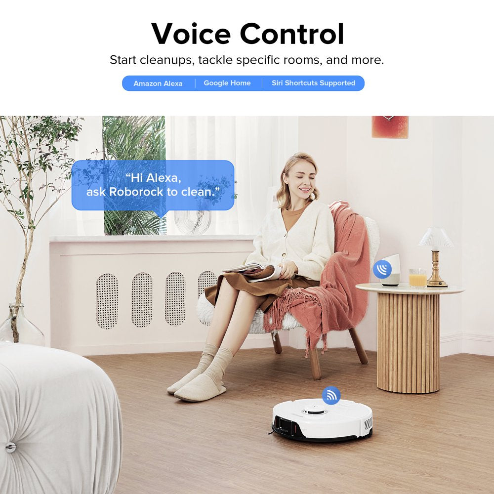 ® S8-WHT Robot Vacuum Cleaner and Sonic Mopping with Duoroller™ Brush, 6000 Pa, and Obstacle Avoidance