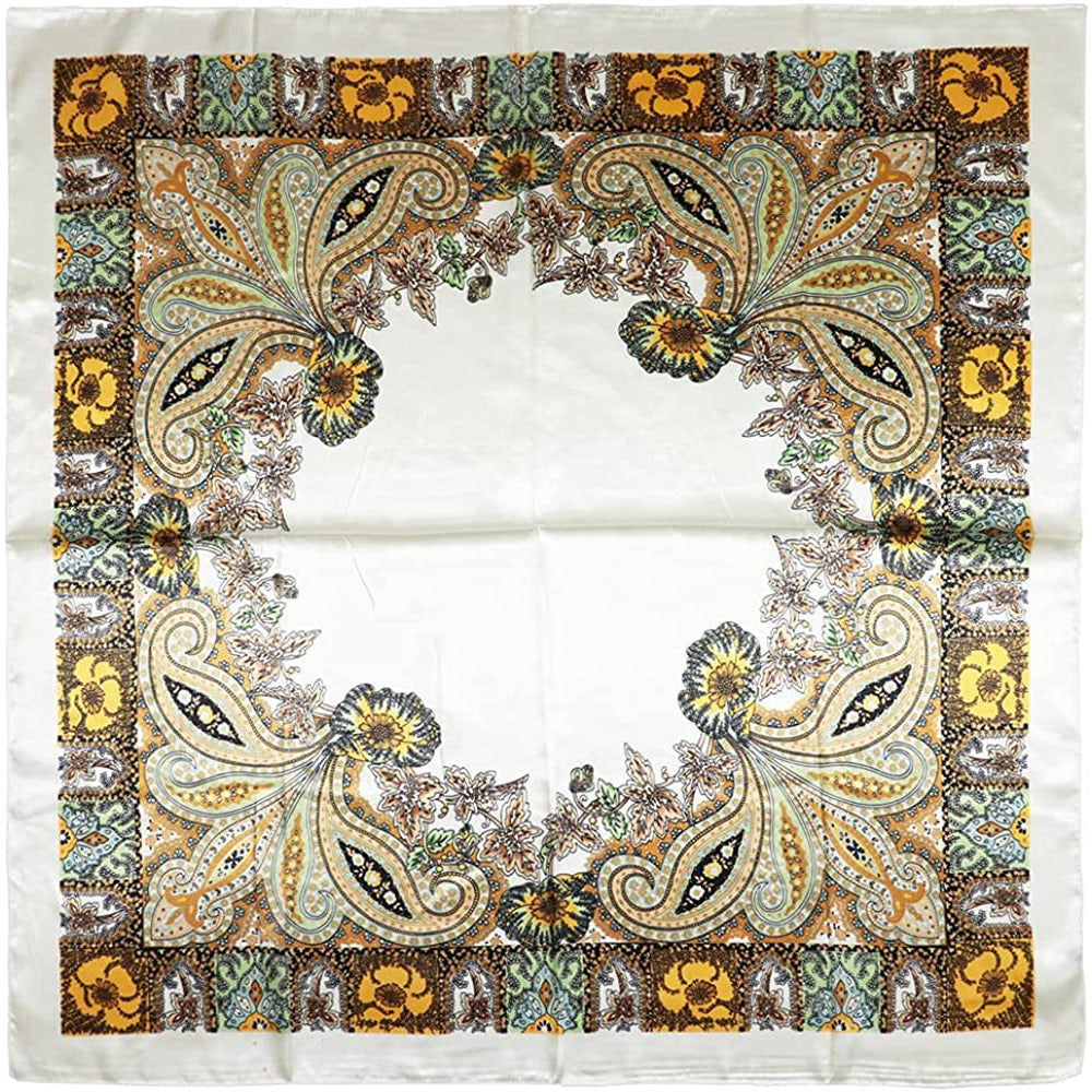 Women'S 35" Satin Square Silk like Hair Scarves and Wraps Headscarf for Sleeping