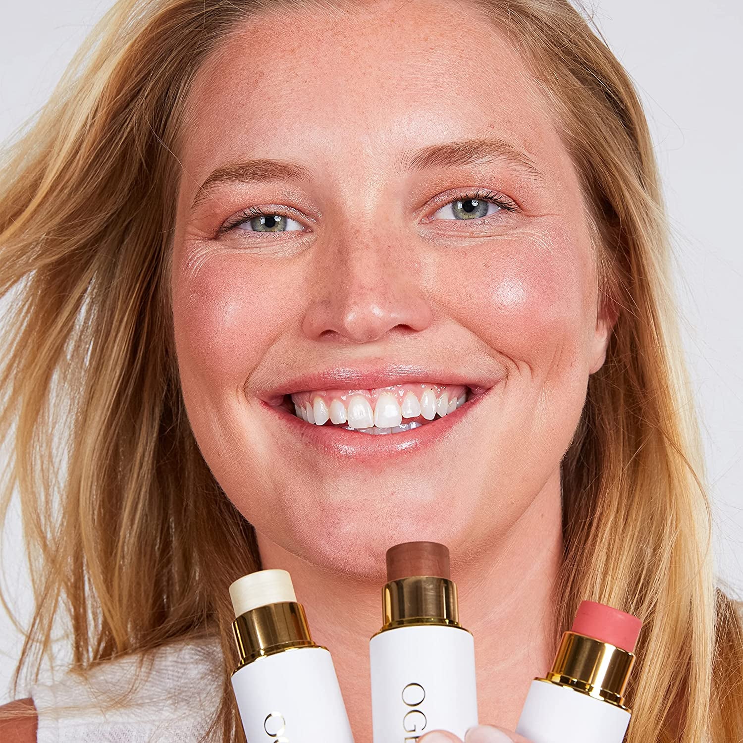 Face Stick Trio - Contour Stick Makeup Collection - Certified Organic Bronzer, Blush Stick, and Highlighter Stick for a Flawless Look