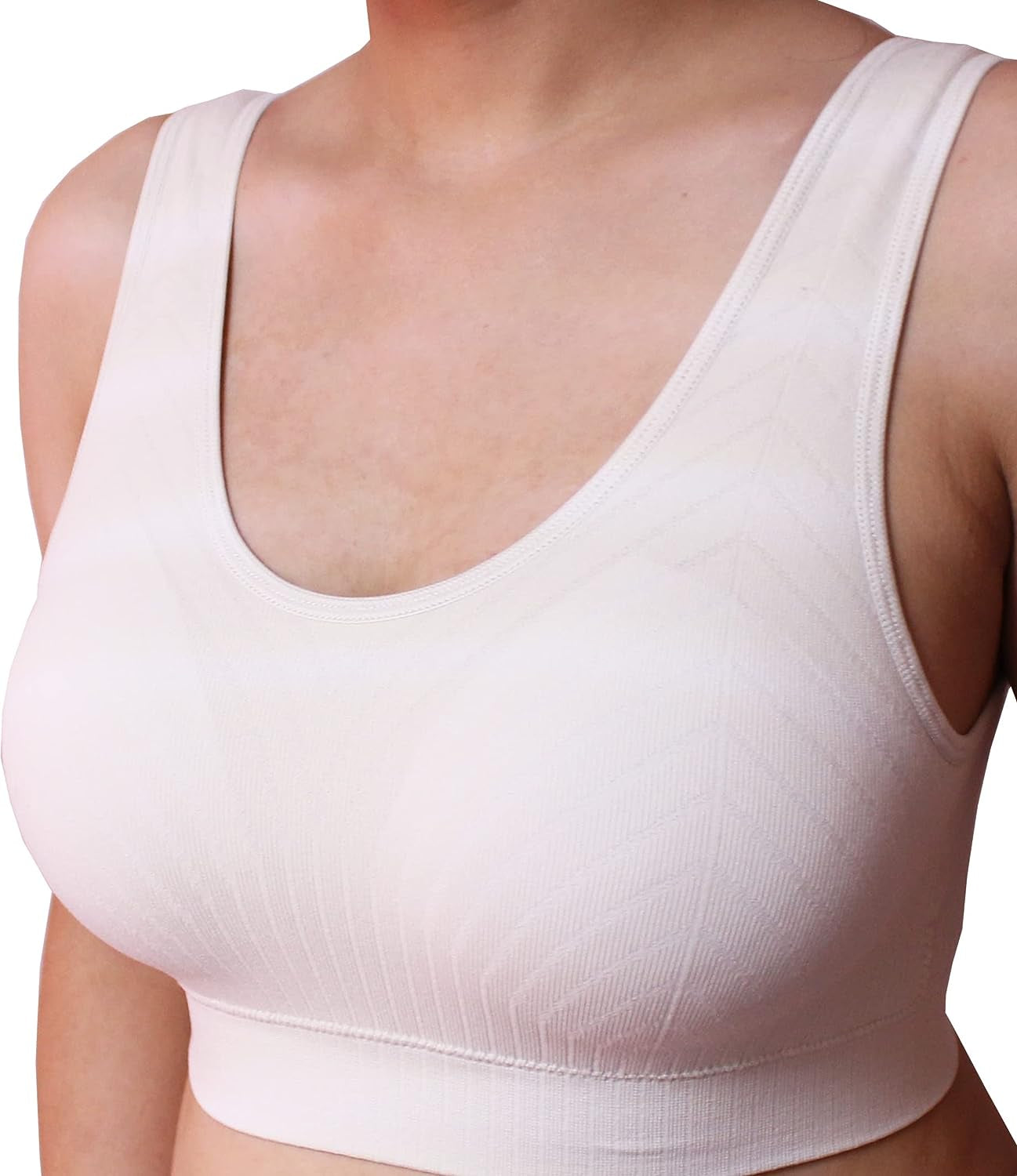 KINYAOYAO Women'S Pull on Style Seamless Comfortable Wire-Free Yoga Bra with Removable Pads