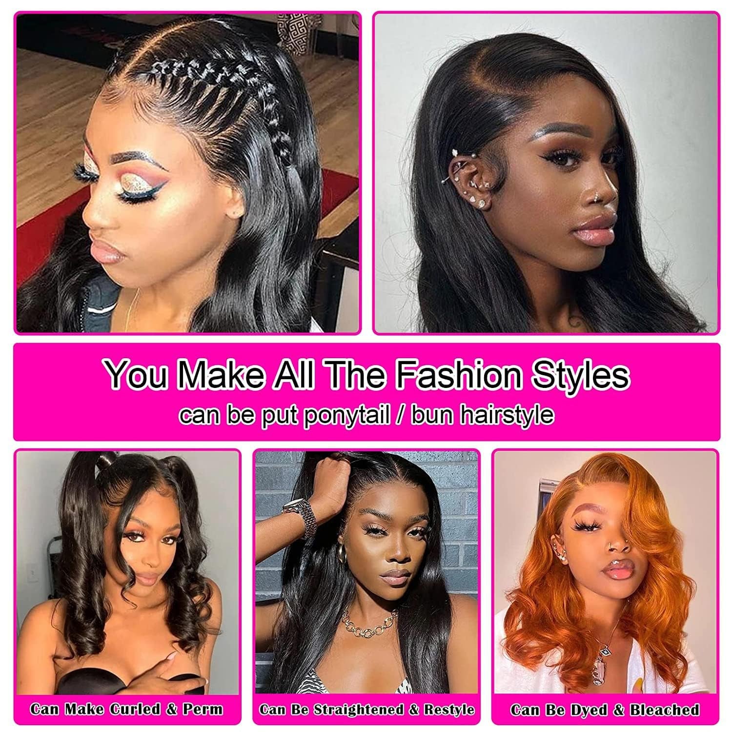 Body Wave Closure Wigs Human Hair 150% Density Glueless Wigs Human Hair Pre Plucked with Baby Hair 4X4 HD Transparent Lace Front Wigs for Black Women Bleached Knots Natural Color 16 Inch