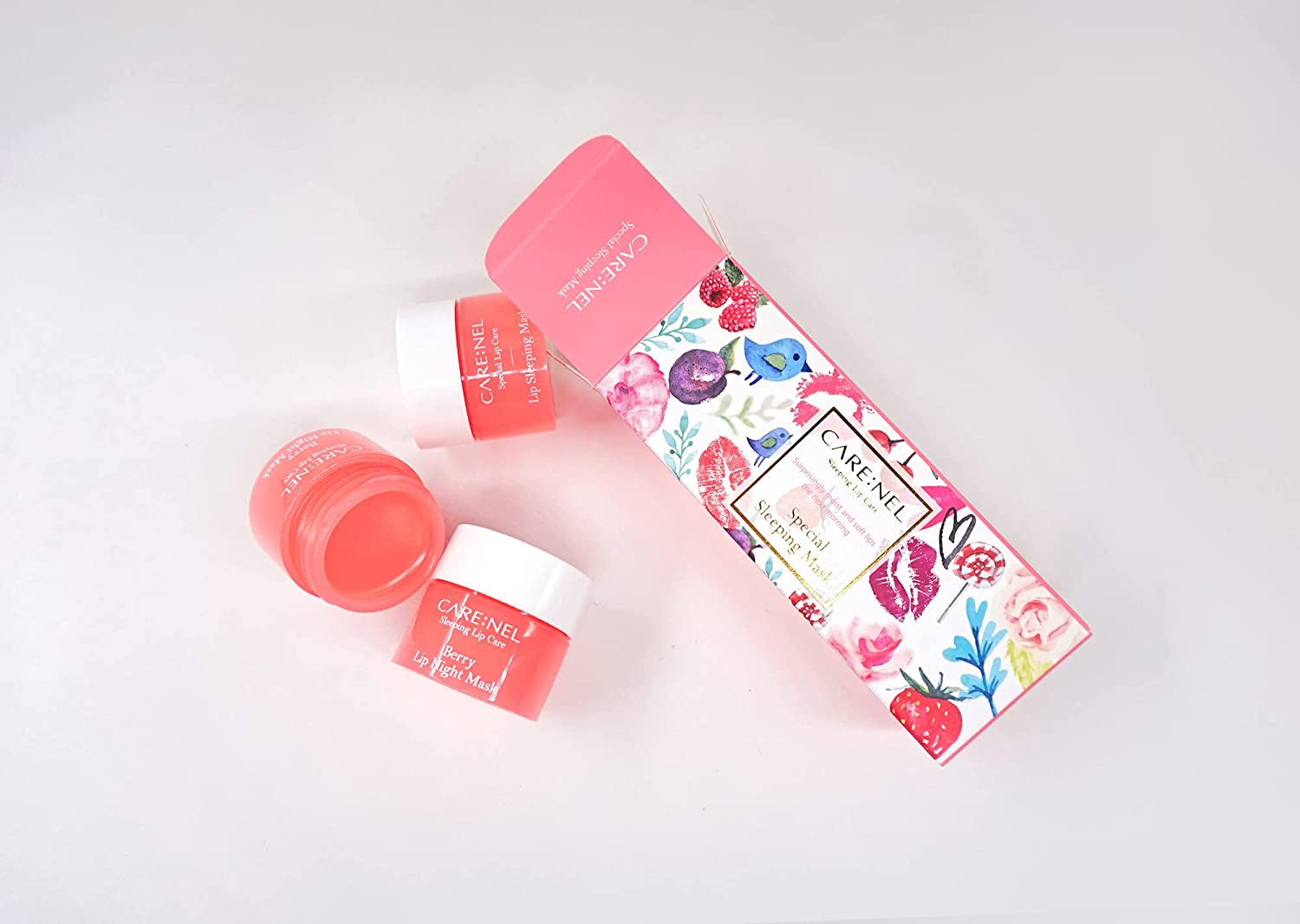 CARENEL Lip Sleeping Mask 5G ( 3 Set ) - Korean Skin Care Maintaining Moist Lips All Day Long - Lip Gloss and Moisturizers Cream Long Lasting - Night Treatments Lip Balm Chapped for Cracked Lips, Dry Lips, Wrinkles Lips for Girls, Women and Men