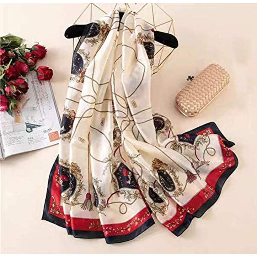 ANDANTINO 100% Mulberry Silk Long Scarf for Women Large Shawls for Headscarf and Neck- Oblong Hair Wraps with Gift Packed