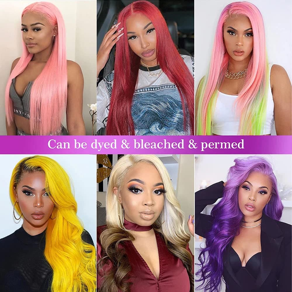 613 Body Wave Lace Front Wig Human Hair 10A Brazilian 13X4 Blonde Lace Frontal Wigs 150% Density Pre Plucked Bleached Knots with Baby Hair 22 Inch