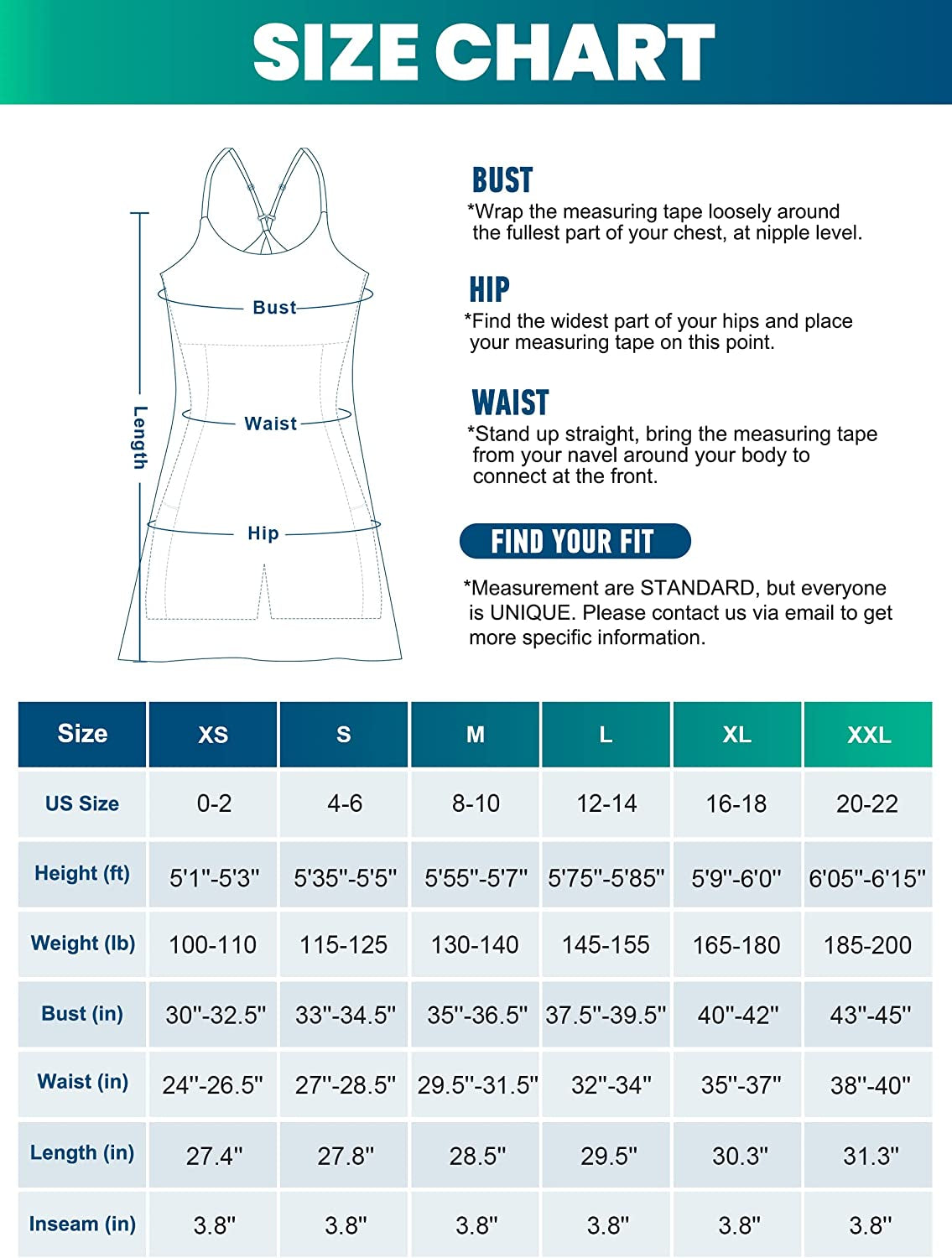 Womens Tennis Dress, Workout Dress with Built-In Bra & Shorts Pockets Exercise Dress for Golf Athletic Dresses for Women