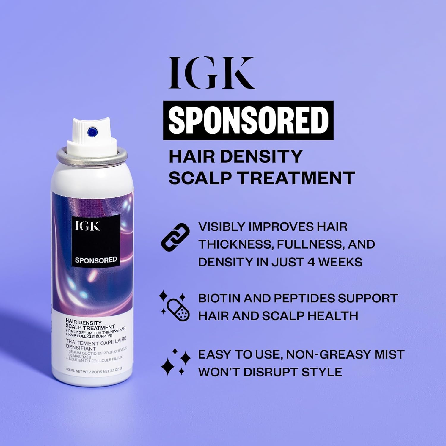 Sponsored - Scalp Treatment for Hair Growth – Hair Thickening Serum for Women – Promotes Fuller, Thicker Hair – Scalp Serum for Hair Density and Thinning - 2.1Oz