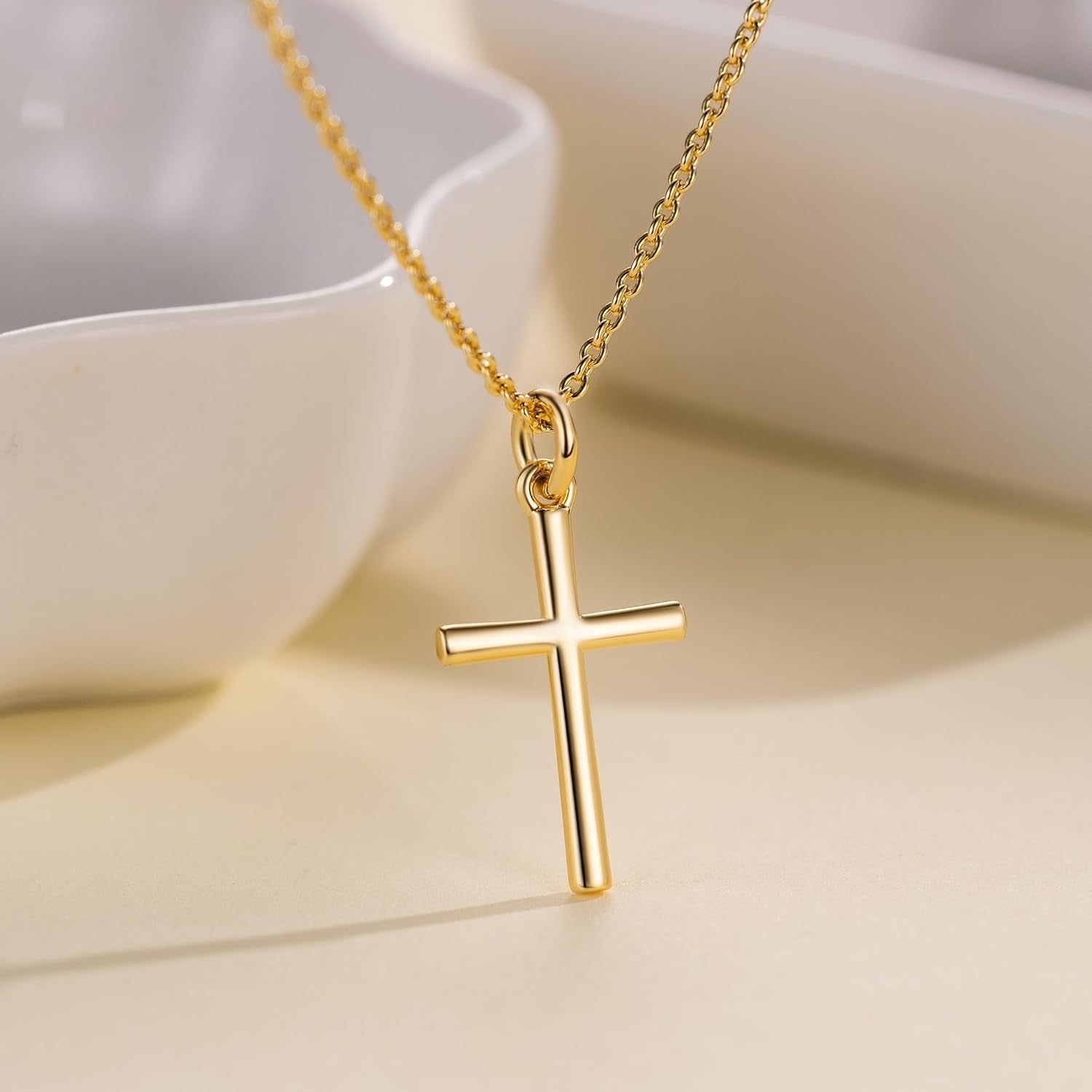 14K Gold Cross Necklaces for Women Gold Cross Chain Minimalist Cross Pendant Small Cross Necklace for Women Cross Jewelry
