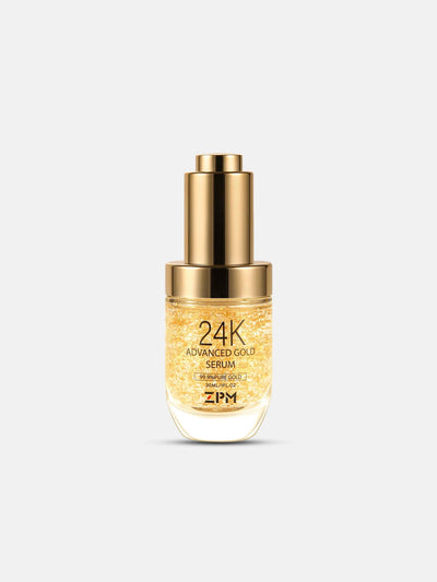 24K Gold anti Aging Face Serum Moisturizer Enriched with Vitamin C Serum, Hyaluronic Acid, Vitamin E Cream for Day and Night Wrinkle Reduction, Re-Activate Skin Youth (1FL.OZ)