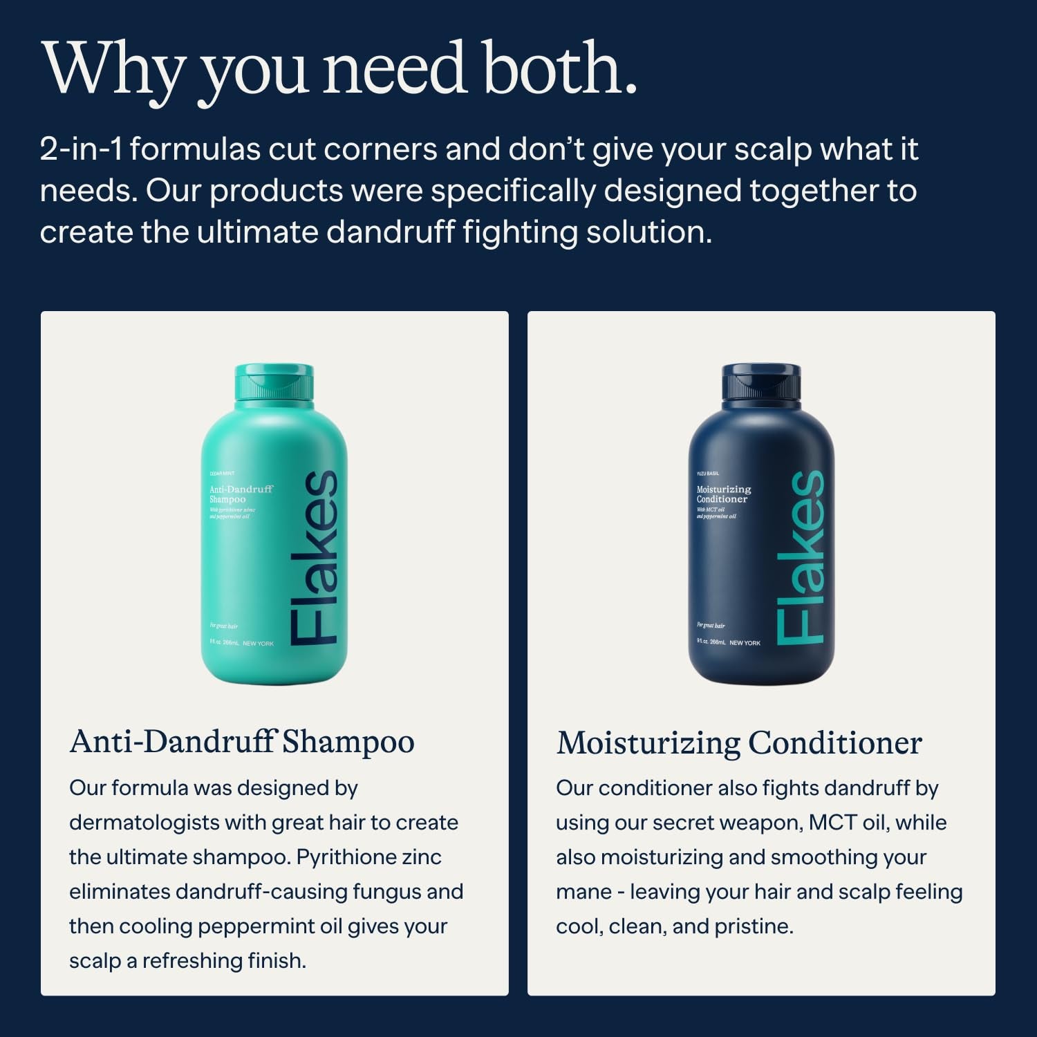 anti Dandruff Shampoo and Conditioner Set | Dry, Flaky, & Itchy Scalp Shampoo | Sulfate & Paraben Free for Healthy Hair | Hydrating Shampoo & Moisturizing Conditioner for Scalp Care | 9 Fl Oz