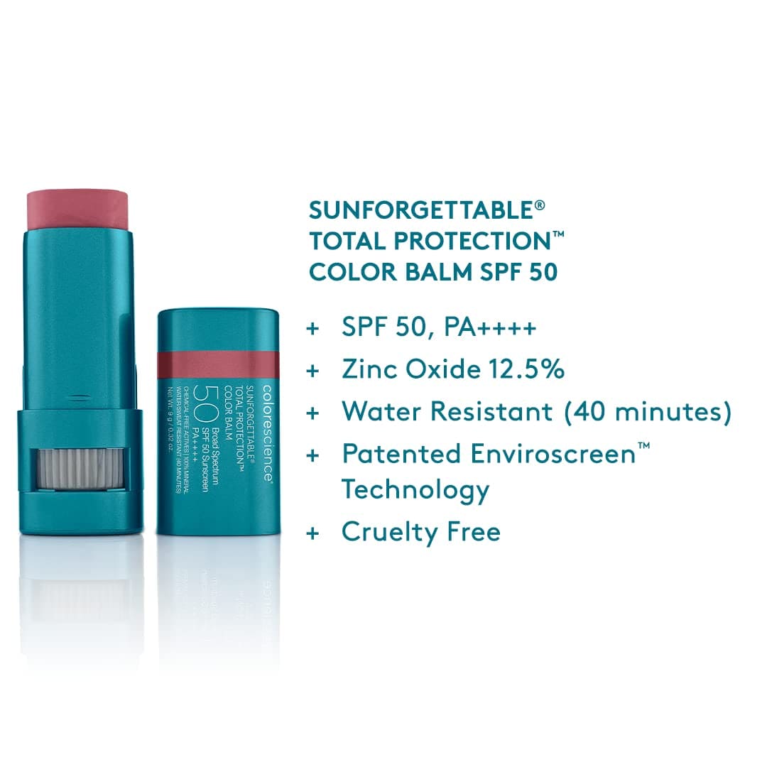 Sunforgettable Total Protection Color Balm SPF 50, Mineral, Broad Spectrum, Buildable Lip & Cheek Color