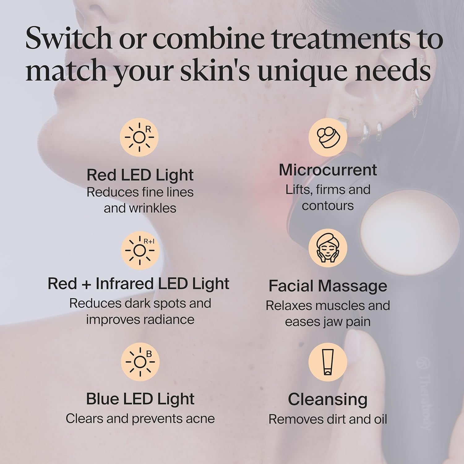 Therabody  PRO - Microcurrent Facial Device, 8-In-1 Compact Face Massager&Facial Sculpting Tool with Light Therapy for Skin Tightening, anti Wrinkle, anti Aging & Skin Care (Black)