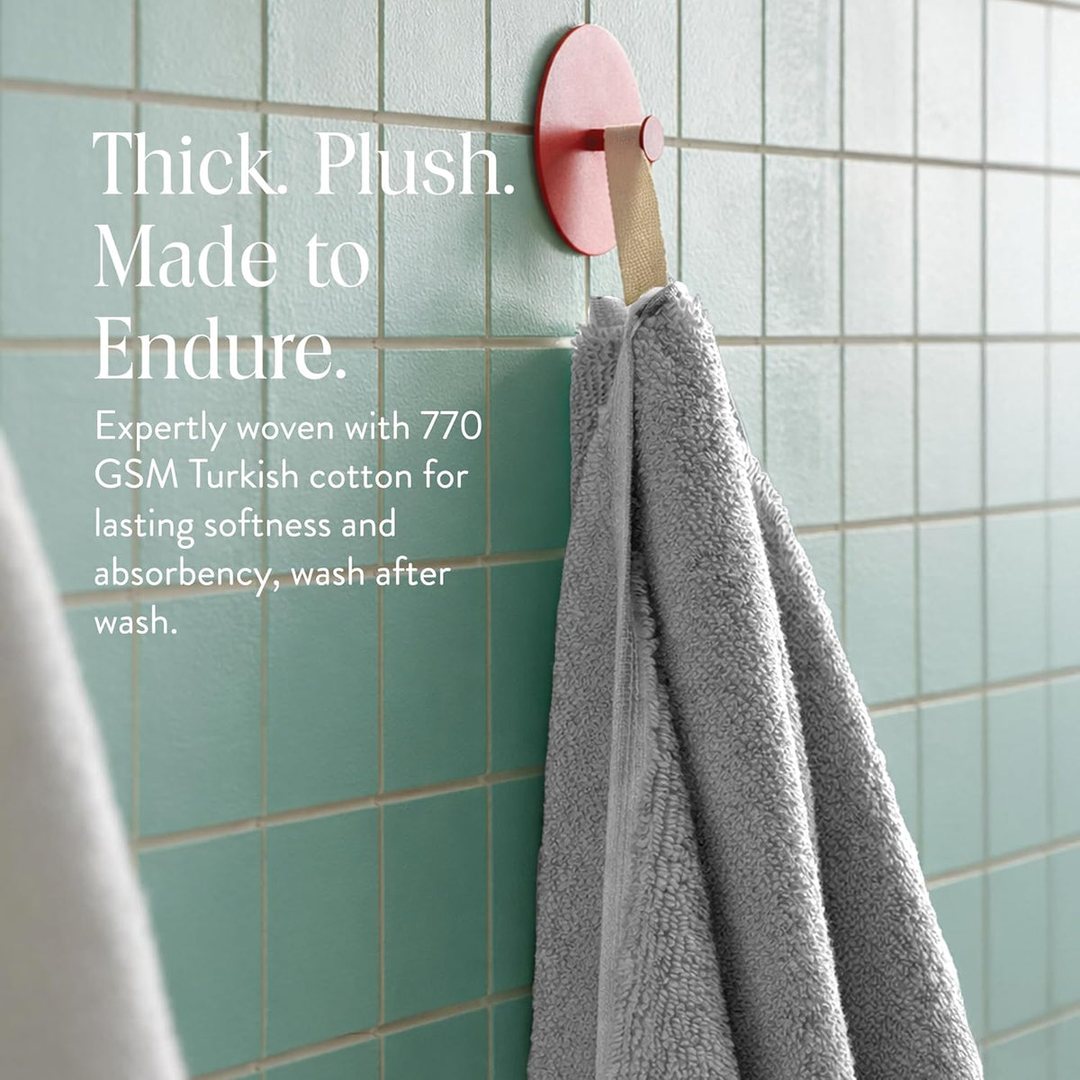 Brooklinen Super-Plush Bath Towel Set | 100% Turkish Cotton, Set of 4, Pewter