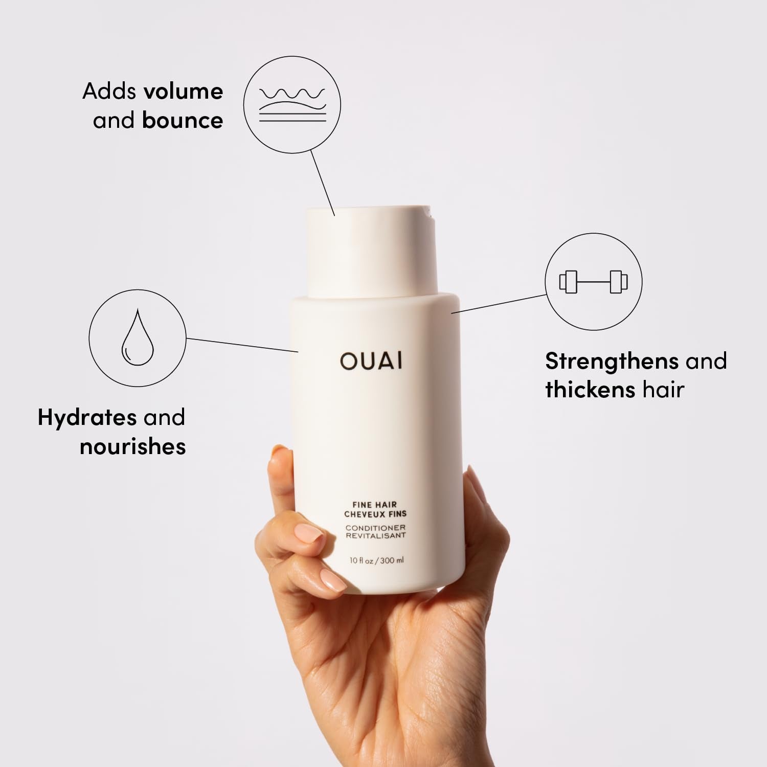 Fine Hair Conditioner - Volumizing Conditioner for Fine Hair Made with Keratin, Biotin and Chia Seed Oil - Adds Softness, Bounce and Volume - Free from Parabens, Sulfates, and Phthalates (10 Oz)