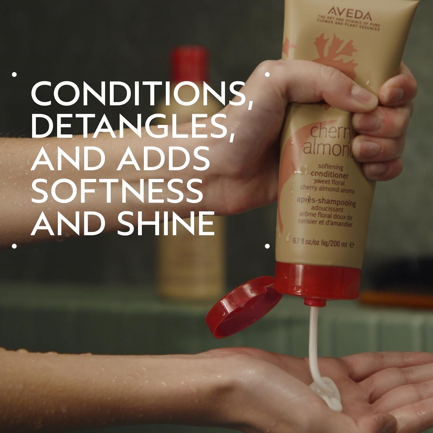 Cherry Almond Softening Conditioner | for Normal to Dry Hair | 98% Naturally Derived* | with Coconut Oil & Shea Butter | Silicone Free | Iconic Aroma of Tonka, Orange, Ylang Ylang