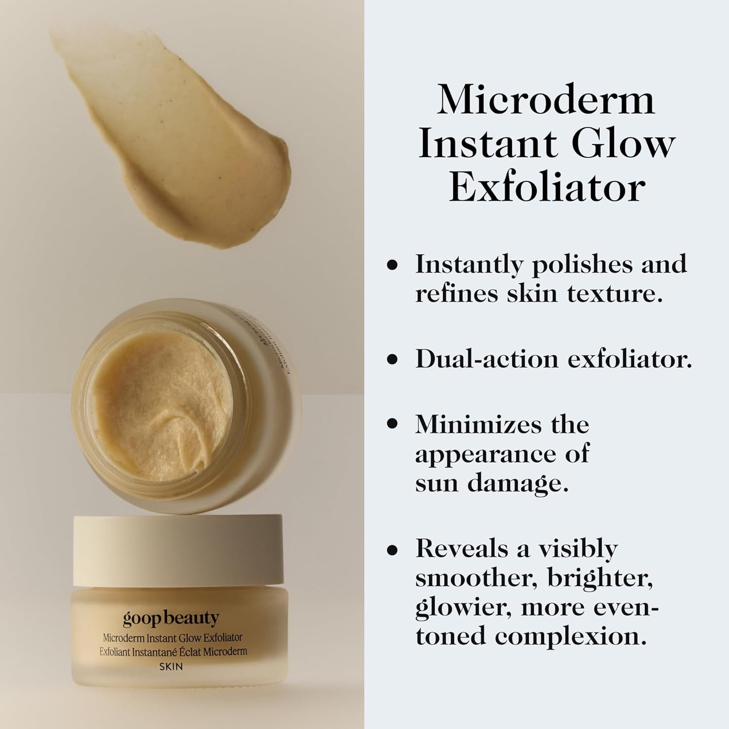 Beauty Microderm Exfoliator | Microdermabrasion Scrub to Smooth Textured Skin | Physical & Chemical Exfoliant | Micro-Exfoliating Minerals & Glycolic Acid | 1.7 Fl Oz