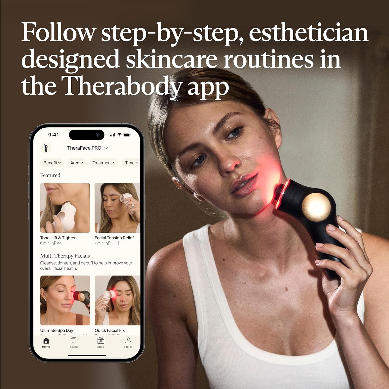 Therabody  PRO - Microcurrent Facial Device, 8-In-1 Compact Face Massager&Facial Sculpting Tool with Light Therapy for Skin Tightening, anti Wrinkle, anti Aging & Skin Care (Black)