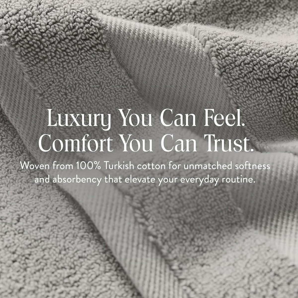Brooklinen Super-Plush Bath Towel Set | 100% Turkish Cotton, Set of 4, Pewter