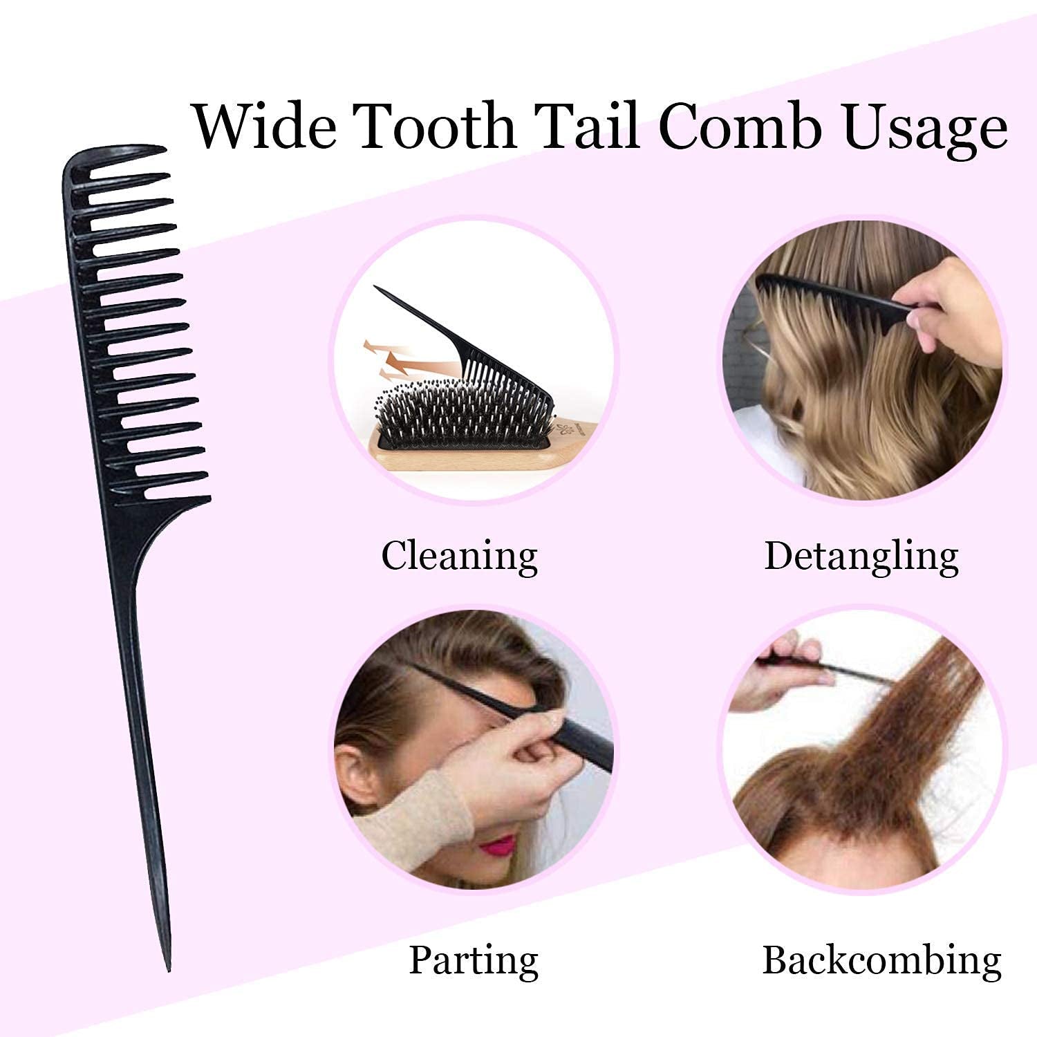 URTHEONE Boar Bristle Paddle Brush Set