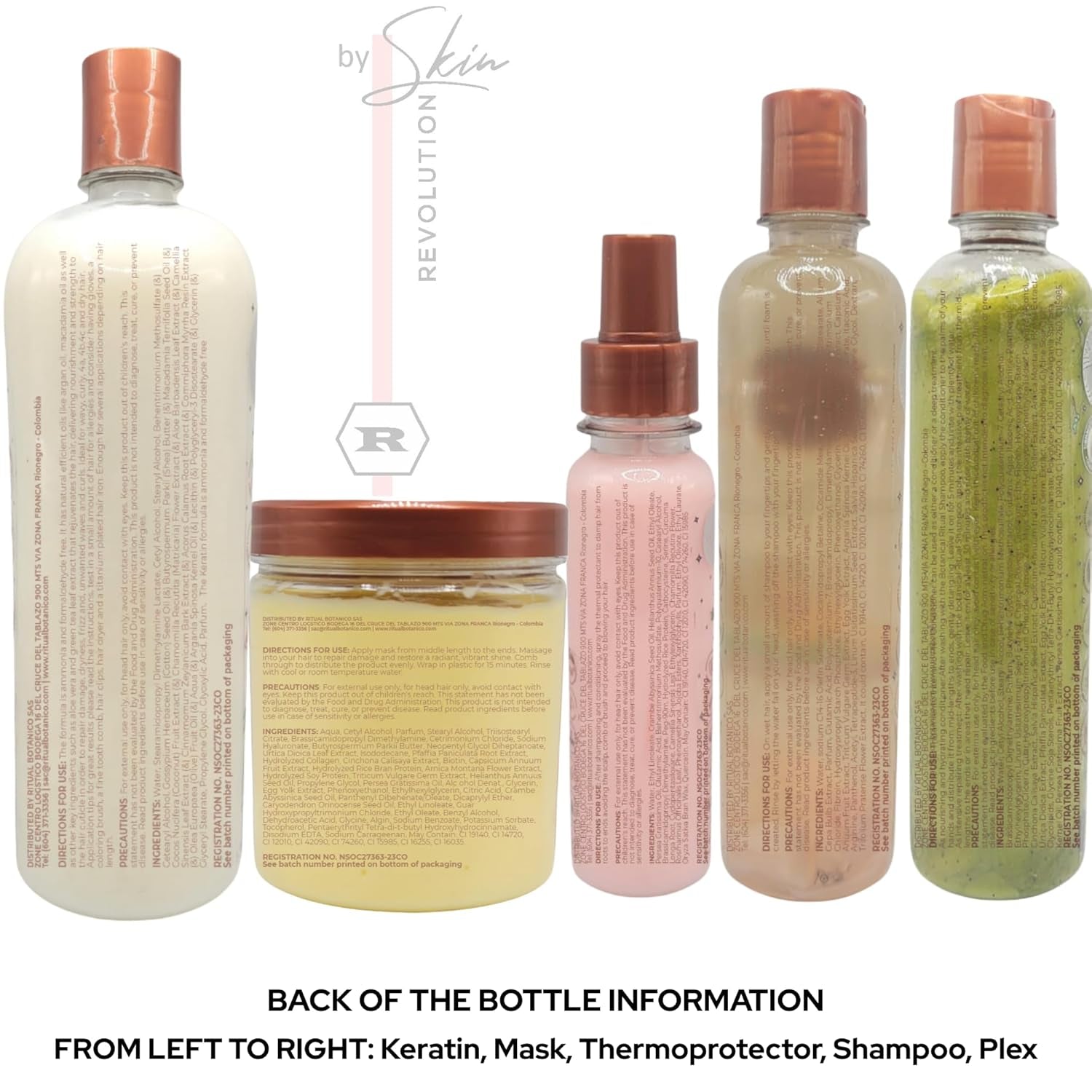 Ritual Botánico Keratina Orgánica | Treatment to Straighten, Repair and Relax Hair | All Natural, Organic & Vegan Ingredients | Product of Colombia | 6 Piece Kit