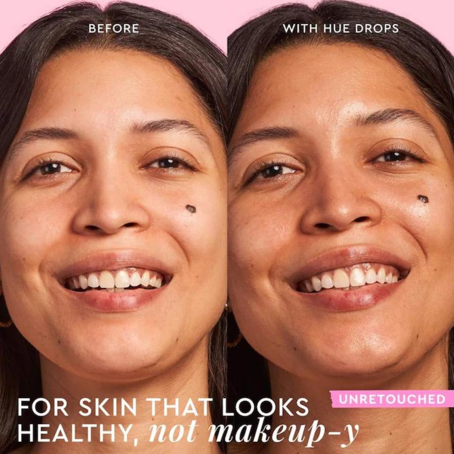 Hue Drops Face Serum - Glow Bronzing Drops + Tinted Serum to Brighten & Hydrate - Skincare Makeup Primer & Highlighter to Blur Pores for a Glowy, Even Skin Tone - Sunglow (30Ml)