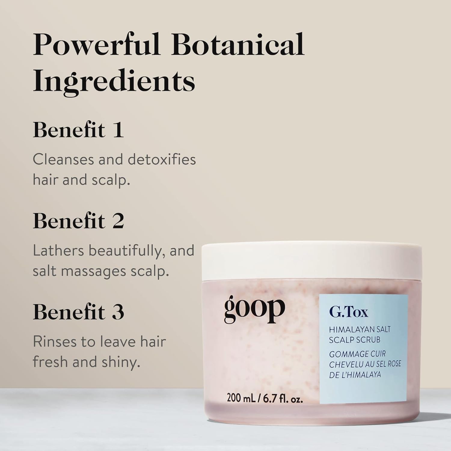 Beauty Scalp Scrub Shampoo | Exfoliator to Dexofiy & Purify | Himalayan Salt & Rosehip Oil | Cleanses Hair of Product Buildup | 6.7 Fl Oz