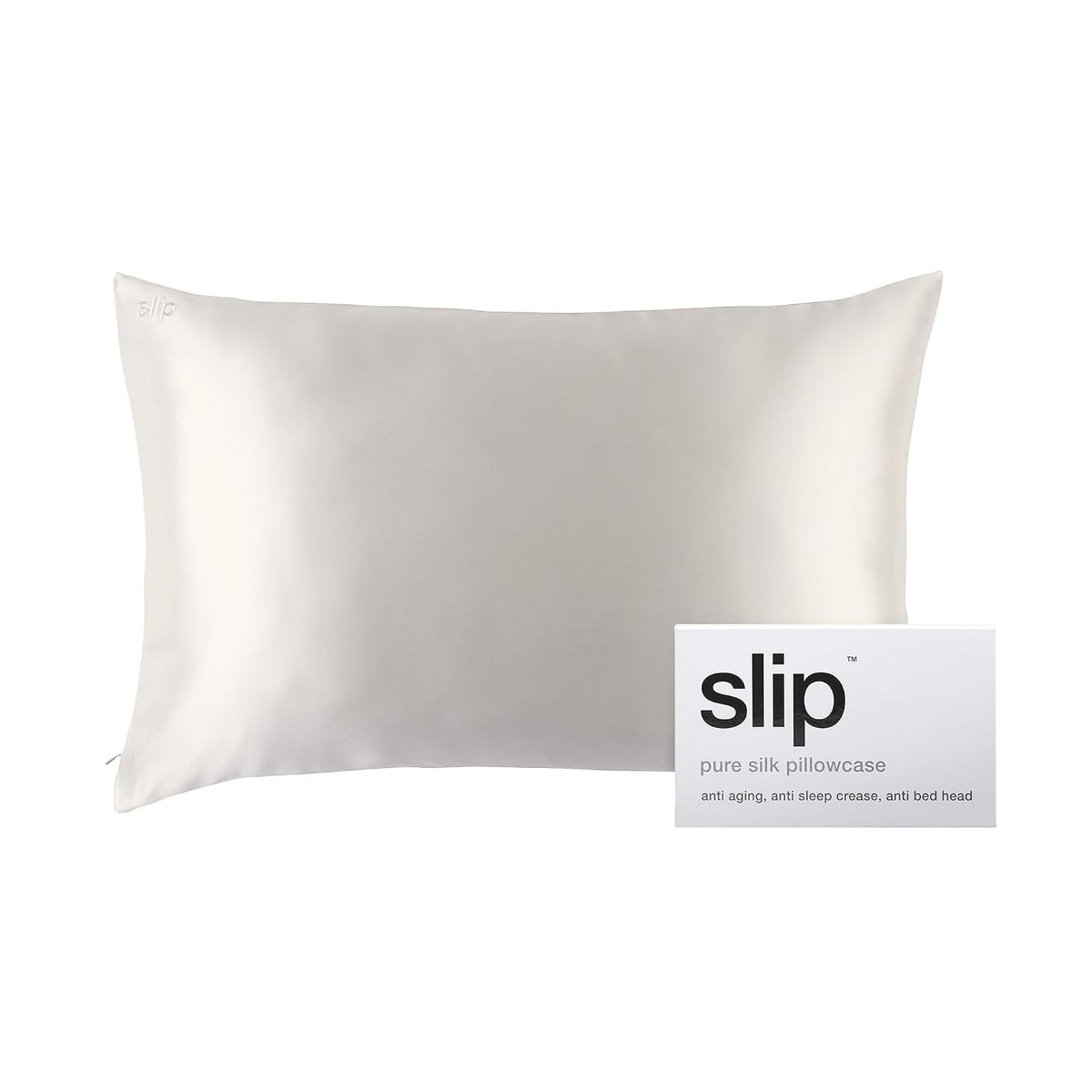 Slip Pure Silk Pillowcase, Queen, White