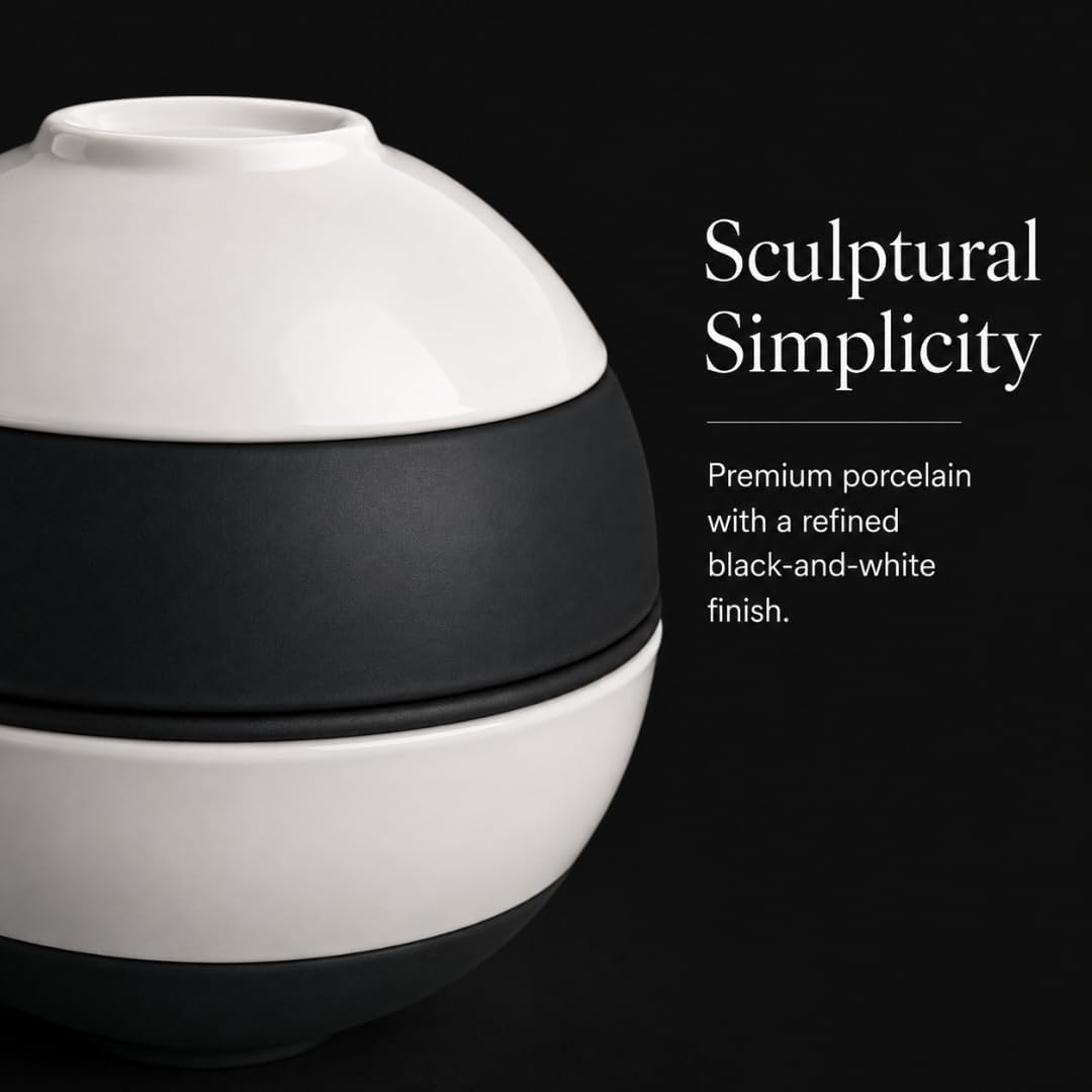 Villeroy & Boch La Petite Boule Appetizer Set | Black & White, 5-Piece