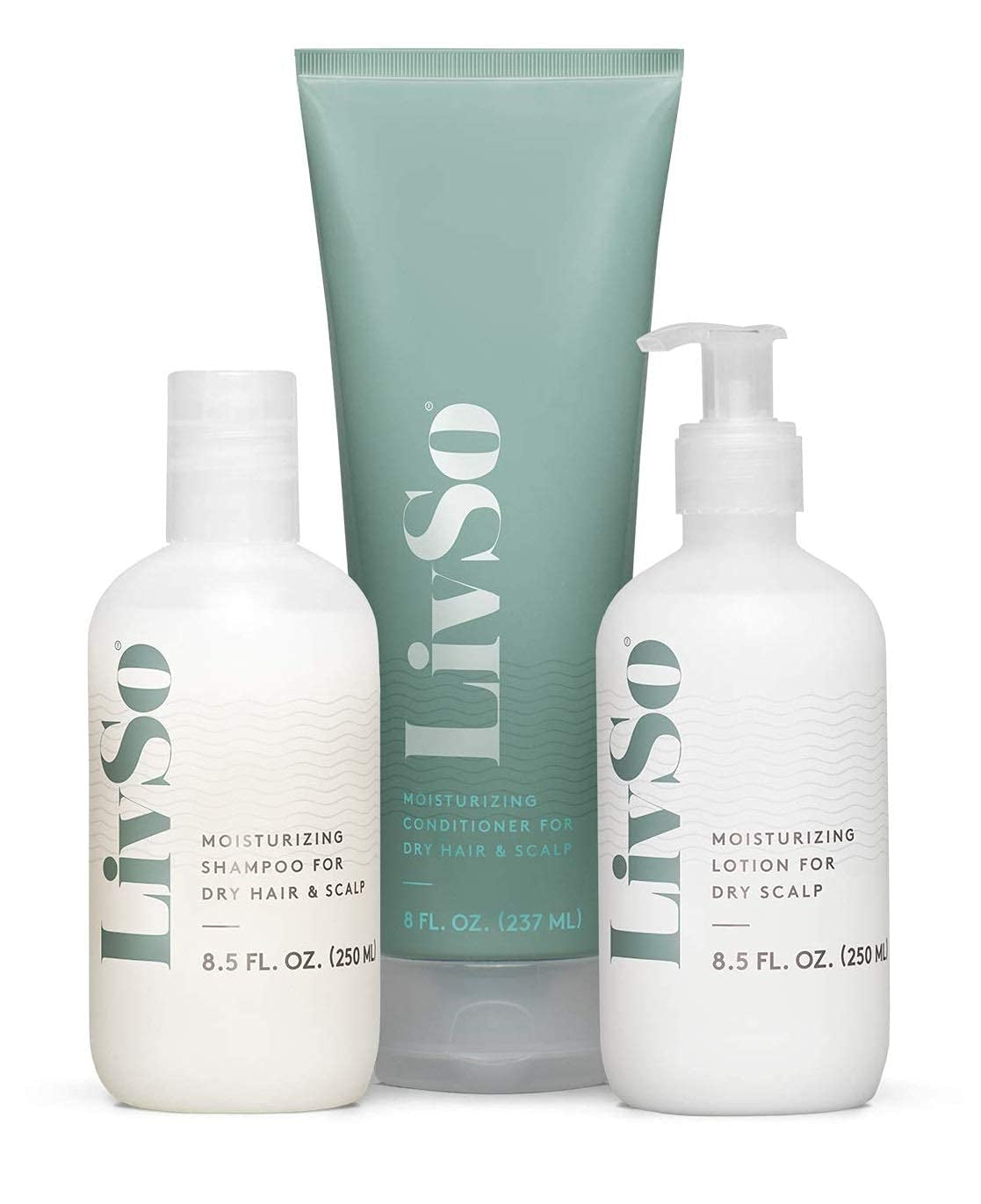 Complete Hair and Scalp Moisturizing Solution - Shampoo, Conditioner and Lotion - Naturally Derived - Fresh Feel Product - a Little Bit of  Goes a Long Way