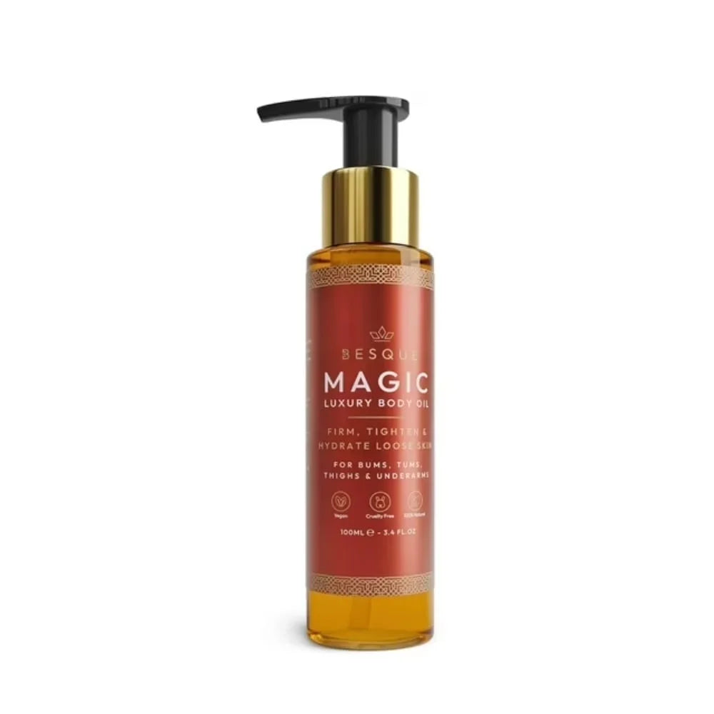 Magic Body Oil, 3.4 FL OZ, after Shower Body Oil for Women, Hydrating Skin Care for Full Body That Plumps, Tightens, and Firms Skin with Natural Ingredients, Luxury Spa Gifts - Pack of 1