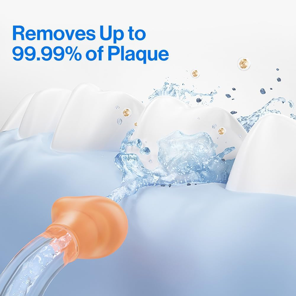 C10 Portable Water Flosser – Travel-Friendly, 95-Day Battery, 4 Modes, 360° Nozzle, 180Ml Tank, IPX7 Waterproof, Dentist-Recommended for Braces, Implants & Sensitive Gums (Blue)