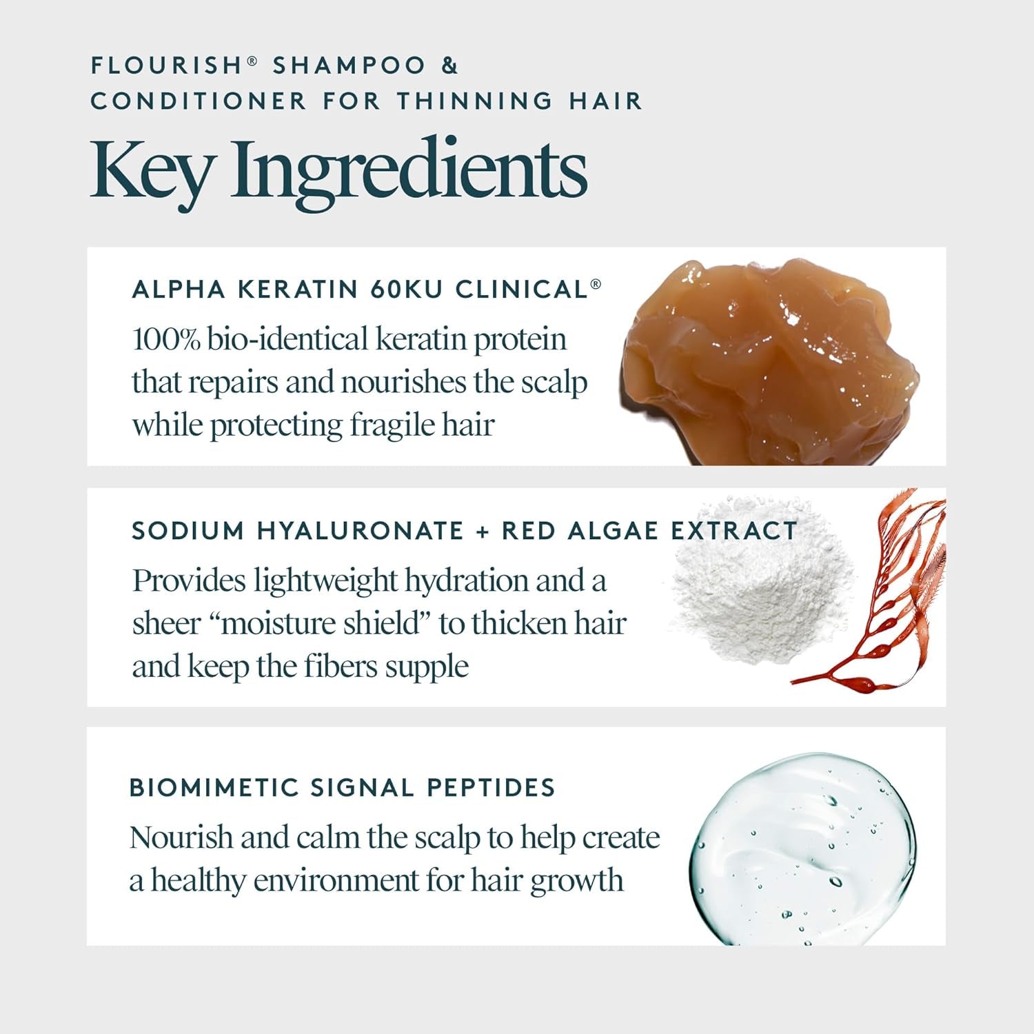 Virtue Flourish Shampoo and Conditioner Set for Fine or Thinning Hair, Sulfate Free Hair Growth Product
