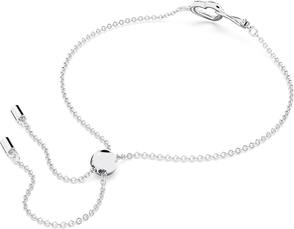 Swarovski Hyperbola Infinity Heart Bracelet | Rhodium-Plated