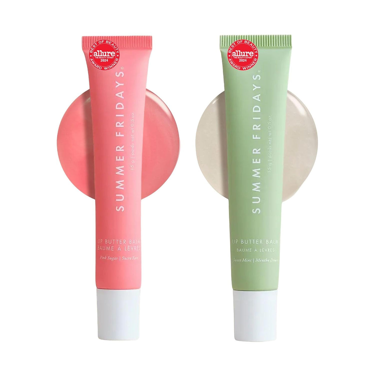 Summer Fridays Lip Butter Balm Duo, Pink Sugar + Sweet Mint