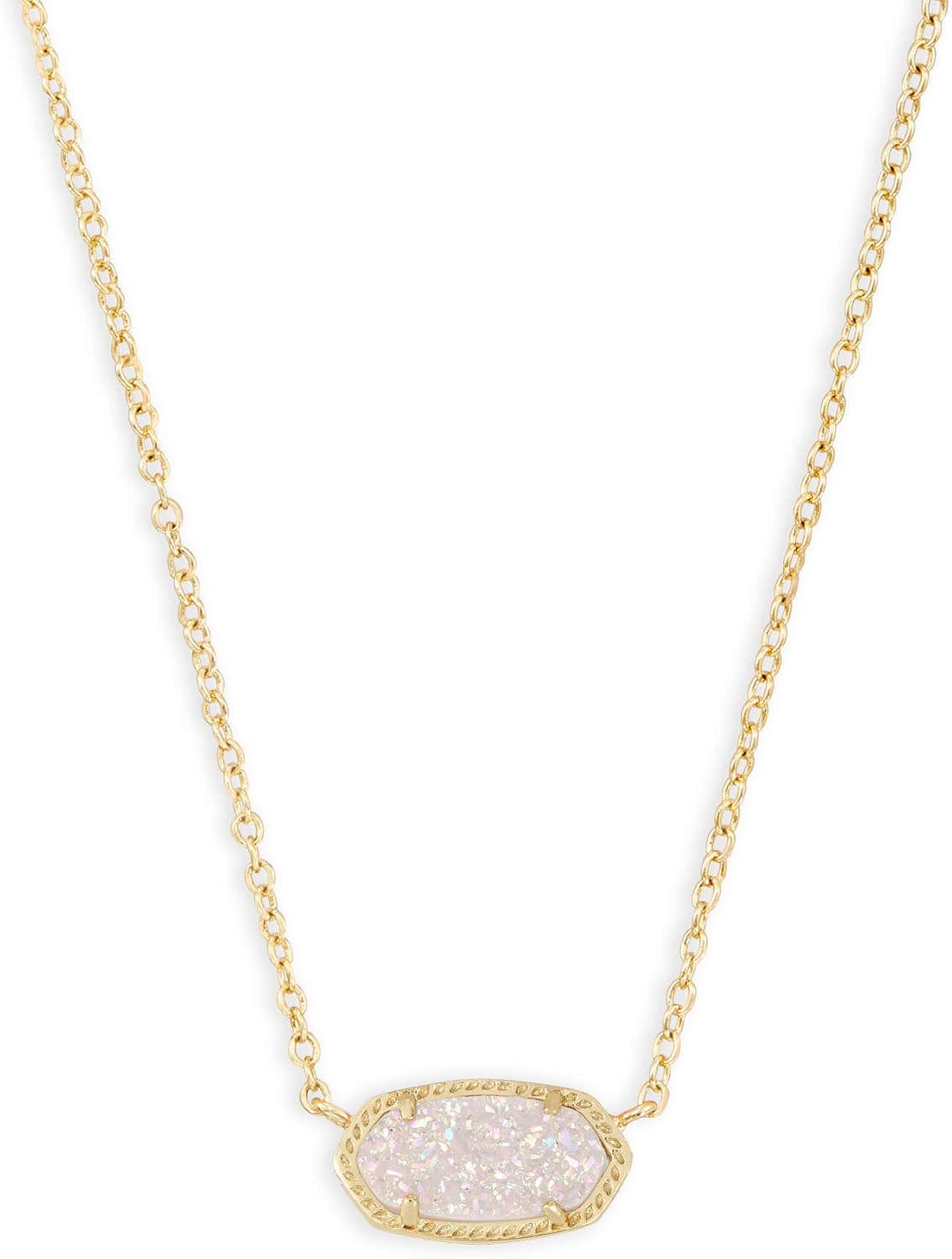 Kendra Scott Elisa Pendant Necklace | Gold Iridescent Drusy