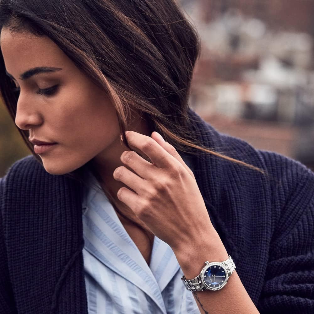 Bulova Crystal Phantom Watch | Silver-Tone, Blue Dial, 32.5mm