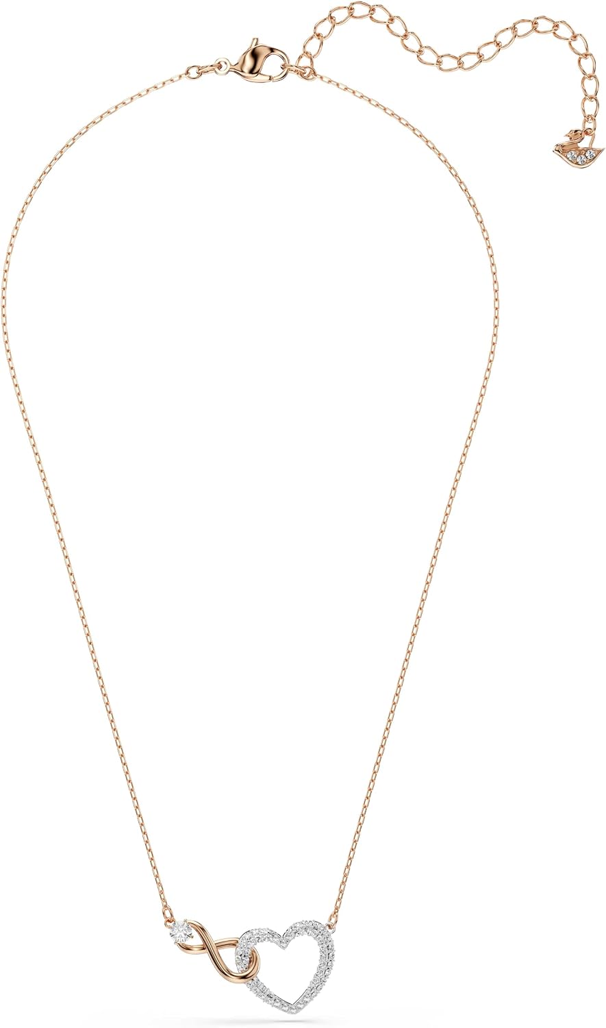 Swarovski Infinity Heart Pendant Necklace | Mixed Metal Finish
