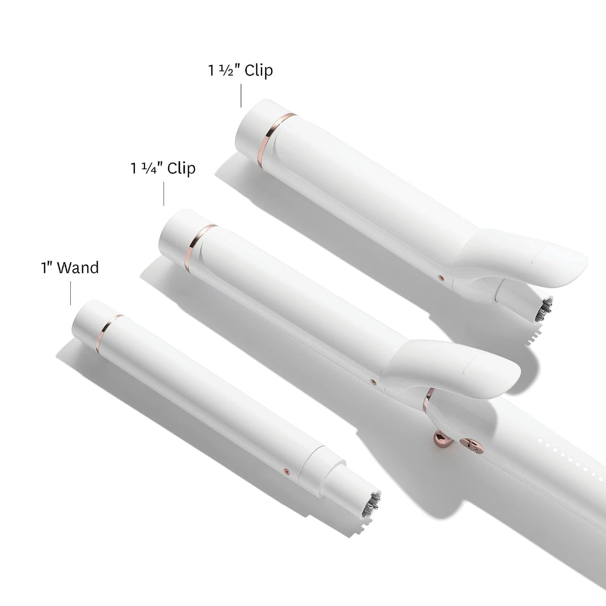 T3 Switch Kit Interchangeable Curling Iron | 3 Ceramic Barrels, White/Rose Gold