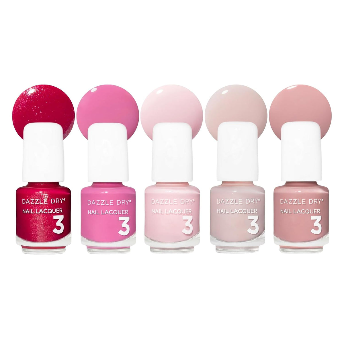 Dazzle Dry Mini Flight, Best of Pinks (5 Lacquers)